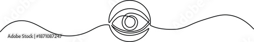 Abstract vision symbol in a single minimalist line style