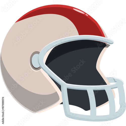 American Football Helmet Illustration