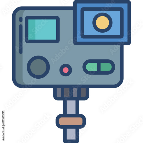 Action Camera with Mount Icon