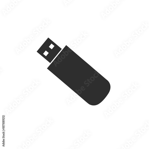 USB flash drive in simple black design  