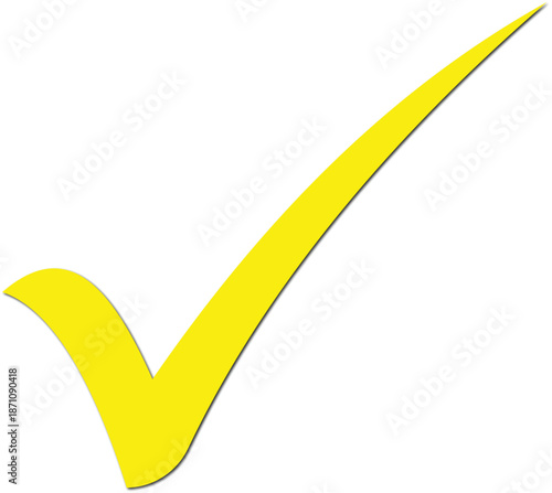 yellow check mark icon vector transparent background checkbox, checklist, tick and cross signs, drawn concept. Hand drawn chalkboard doodle sketch style vector illustration