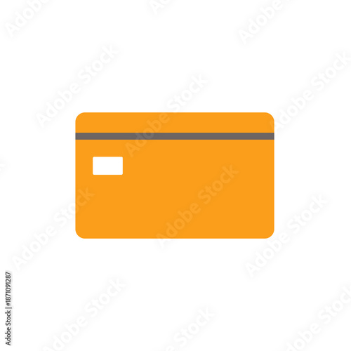 Credit card icon, flat vector illustration