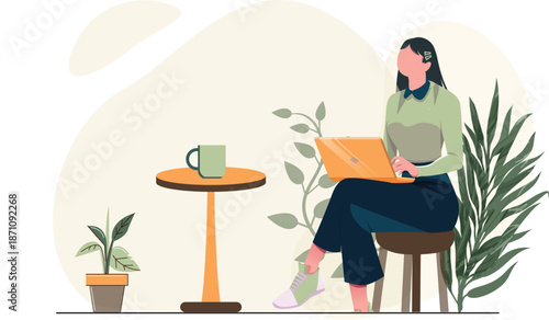 Female Character Routine Bundle: Work, Fitness & Leisure Vectors, Modern Woman Character Daily Life & Hobbies Illustration Set