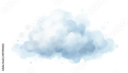 A soft and fluffy white cloud.