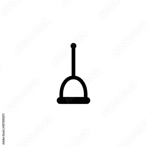 Stirrup icon in black and white on a simple background  