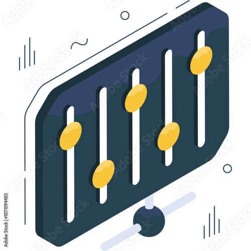 Audio Mixer Faders Icon