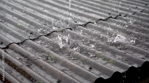 Rainy Day Ambiance Soothing and immersive natural soundscape monsoon tin roof drench