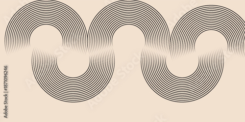 Bild auf Leinwand White geometric abstract background overlapping layers on bright space with line effect decoration