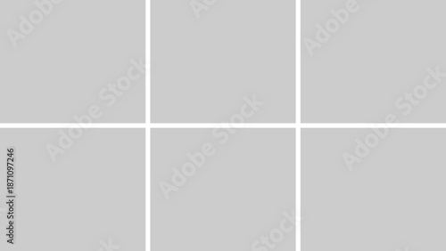 Photo Collage Vector Template with Six Frames