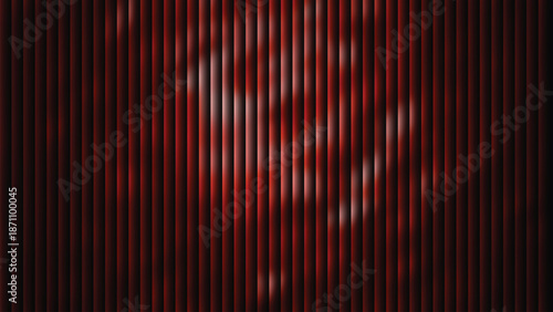 Glass ripple texture with dark gradient background and lilac light streaks. Futuristic distortion, moody abstract glow, reeded vertical blur. Vector illustration