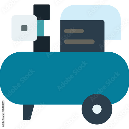 Blue Air Compressor Icon