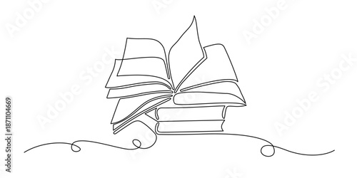 books on a white background