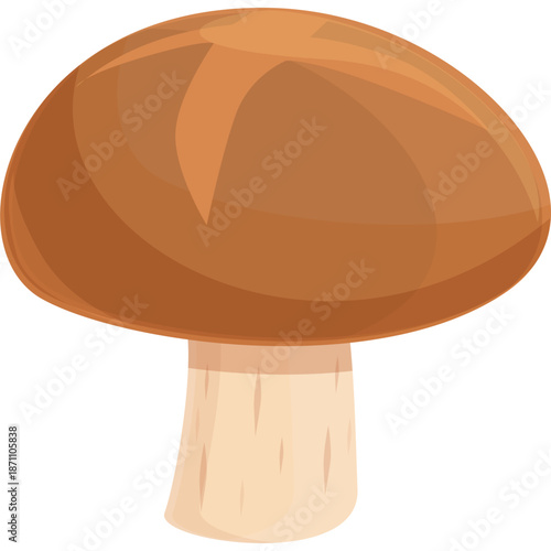 Brown Mushroom Illustration
