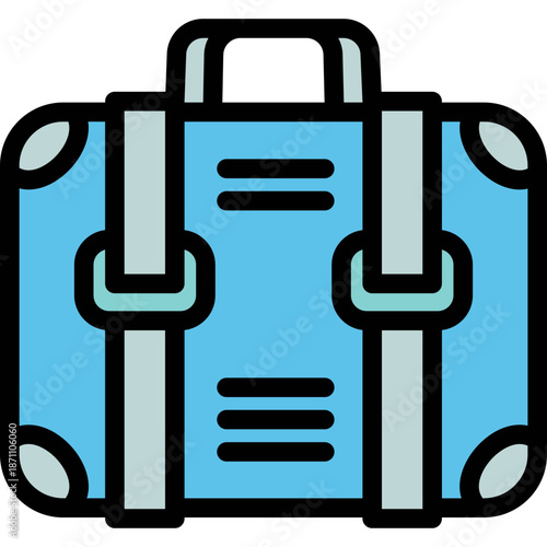 Blue Suitcase Icon