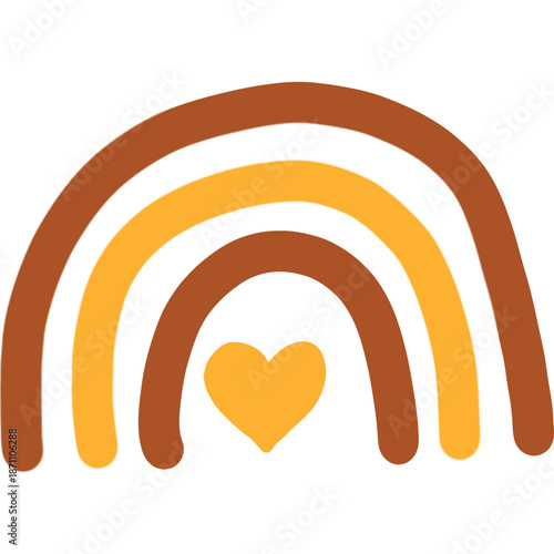 Boho Rainbow with Heart