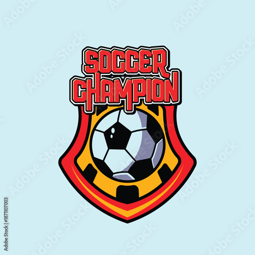 Soccer Badge Emblem Logo Vector Editable Text Effect