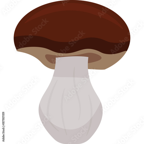 Brown Mushroom Illustration