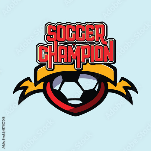 Soccer Badge Emblem Logo Vector Editable Text Effect