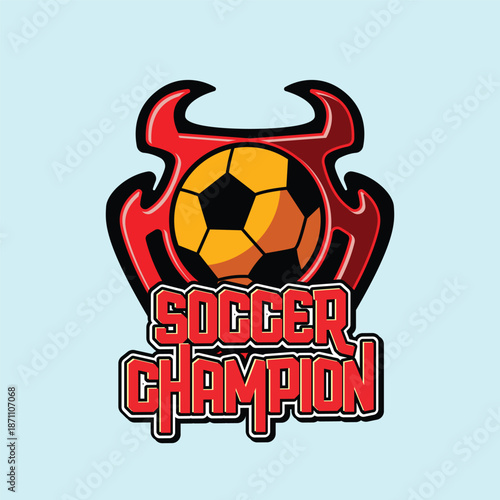 Soccer Badge Emblem Logo Vector Editable Text Effect