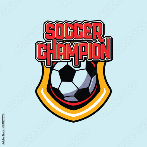 Soccer Badge Emblem Logo Vector Editable Text Effect