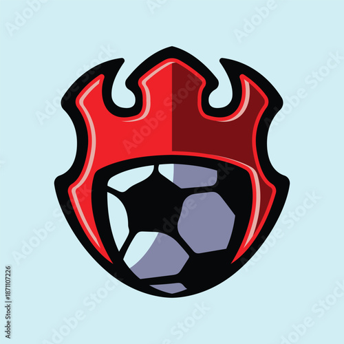 Soccer Badge Emblem Logo Vector Editable Text Effect