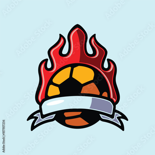 Soccer Badge Emblem Logo Vector Editable Text Effect