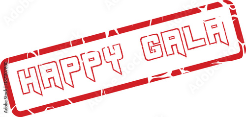 Happy Gala elegant special event party celebration greeting stamp design for invitations