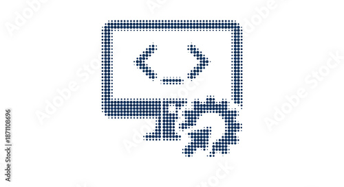 Error message on computer screen with frustrated user