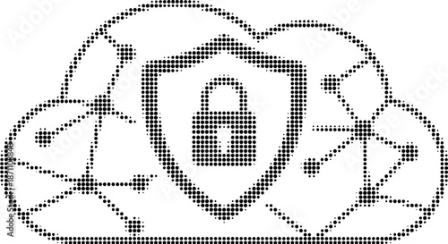 Innovative security padlock protected by shield and network