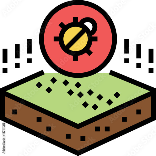 Bug infestation warning on grass icon