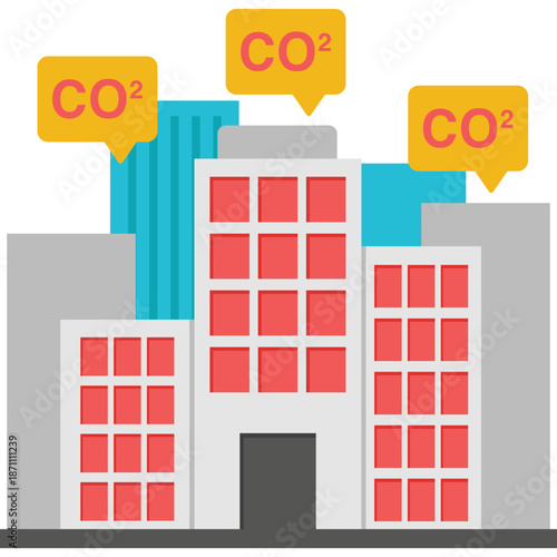 Buildings emitting CO2