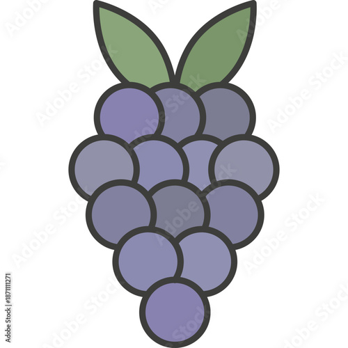 Bunch of Grapes Illustration