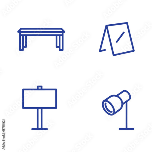 Simple exhibition elements Vector