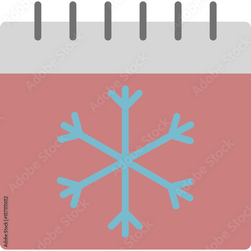 Calendar with Snowflake Icon