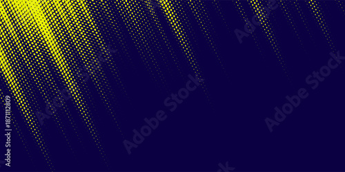 Dots halftone yellow and dark blue color pattern gradient grunge texture background. vector grunge