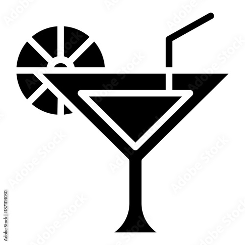 Tropical Drink Glyph Icon