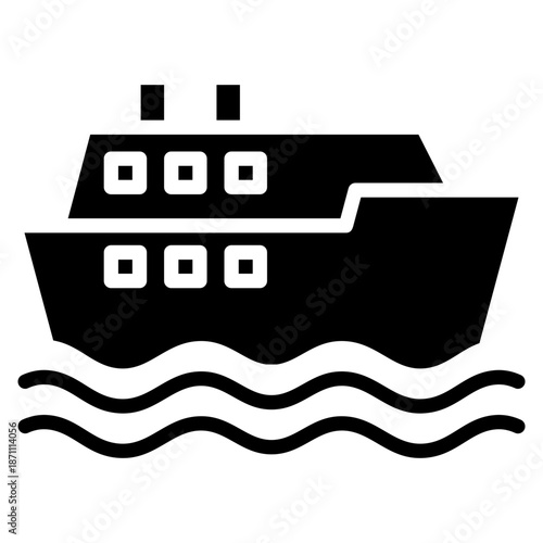 Cruise Ship Glyph Icon