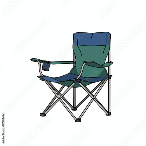 Portable Folding Camping Chair Illustration