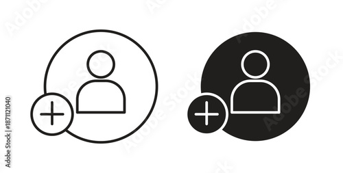 Follower icons in filled, thin line, outline and strokes