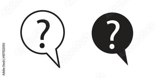 Help icons in filled, thin line, outline and strokes