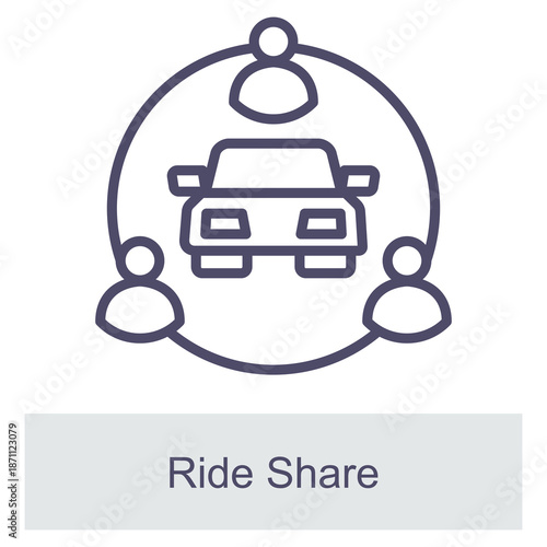 Ride Share Element For Design Graphic