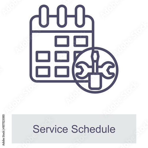 Service Schedule Element For Design Graphic