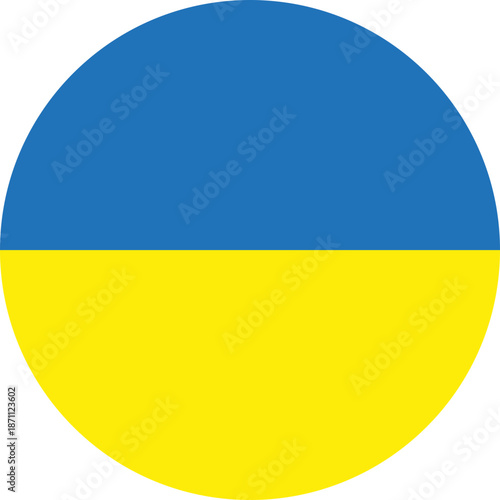 Free Download Circle with Ukrainian Flag Colors - GFXLoad
