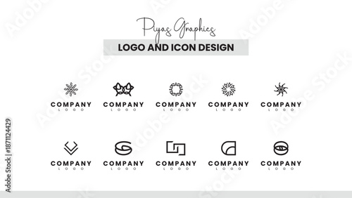 Creative Abstract Logo Icon Design Collection Set