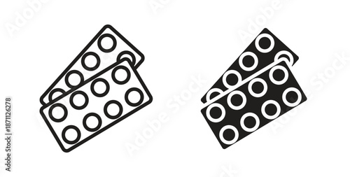 Pill blister pack icon