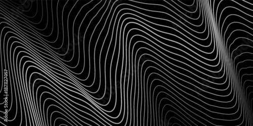 Horizontal line pattern. From thin line to thick. Parallel stripe. Black streak on white background. Straight gradation stripes. Abstract geometric patern.