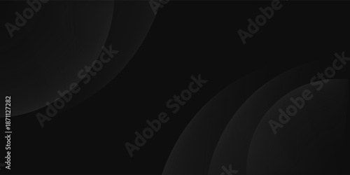 Dark black background abstract 3D geometric with wave effect decoration. Vector illustration