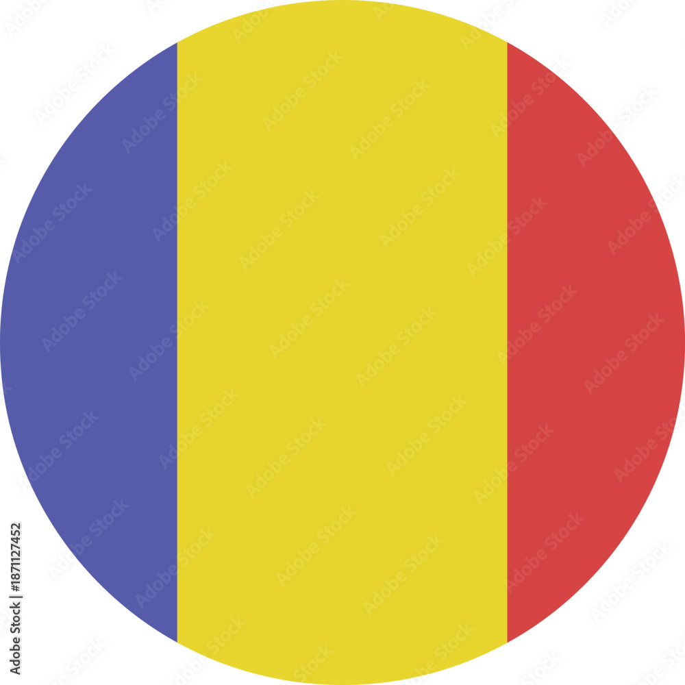 Fototapeta premium Circular Romanian Flag