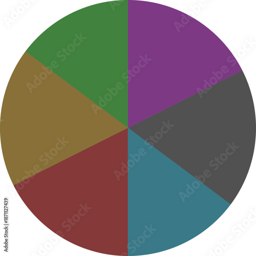 Colorful Pie Chart Segments