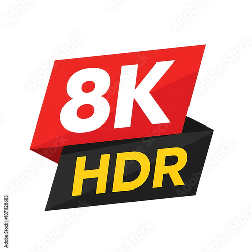 8k hdr technology display isolated on transparent background